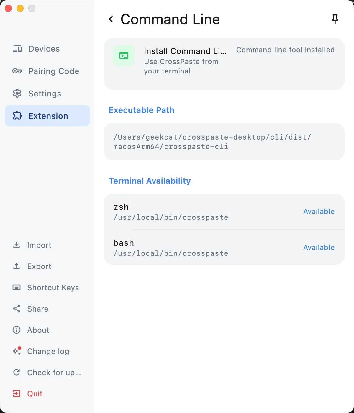 One-click command-line tool install dialog shown on first launch on macOS